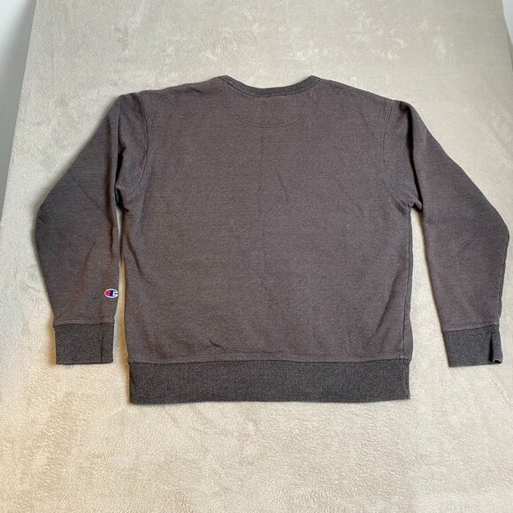 Champion Mens Sweatshirt Size L Gray Long Sleeve Crewneck Cotton Blend - Picture 11 of 11